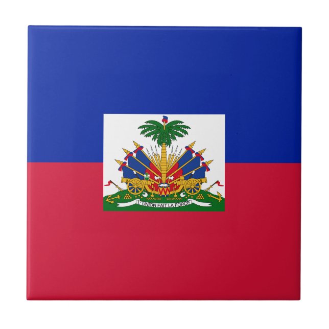 Azulejo De Cerâmica Bandeira do Haiti (Frente)