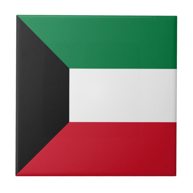 Azulejo De Cerâmica Bandeira do Kuwait (Frente)