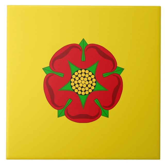 Azulejo De Cerâmica Bandeira do Lancashire (Frente)