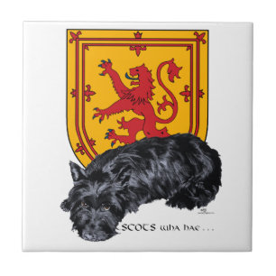 Azulejo De Cerâmica Bandeira do Leão Rampante do Cão Scottie