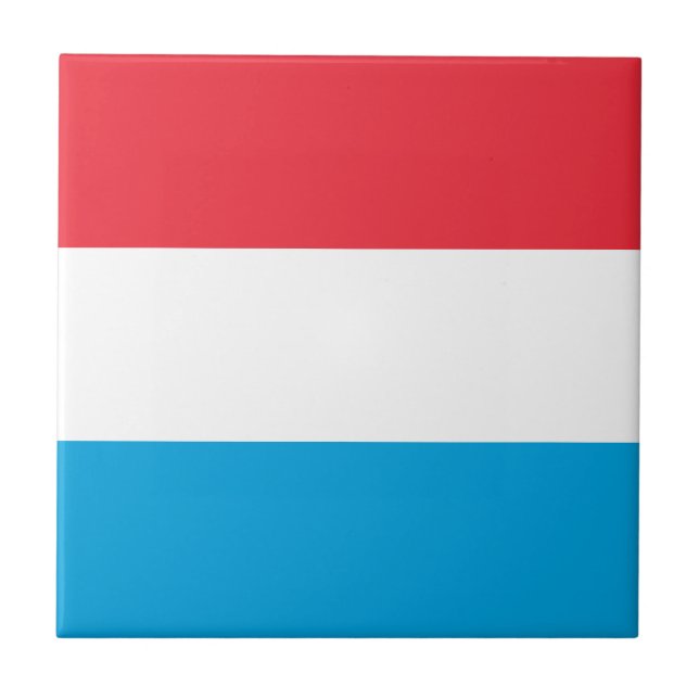 Azulejo De Cerâmica Bandeira do Luxemburgo (Frente)