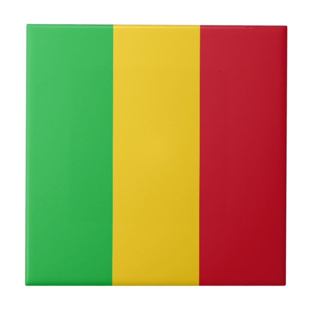 Azulejo De Cerâmica Bandeira do Mali (Frente)