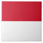 Azulejo De Cerâmica Bandeira do Mônaco<br><div class="desc">Este design apresenta a bandeira nacional do Mônaco (oficialmente o Principado do Mônaco), que é um estado-cidade soberano, um país e um microestado na Riviera Francesa na Europa Ocidental. É delimitada pela França a norte, leste e oeste e pelo Mar Mediterrâneo a sul. O princípio é amplamente reconhecido por ser...</div>