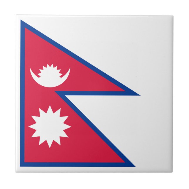 Azulejo De Cerâmica Bandeira do Nepal (Frente)