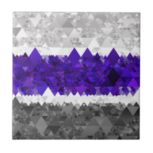 Azulejo De Cerâmica Bandeira do Orgulho Boho Geométrico Mod Retro Grey