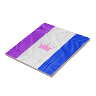 Azulejo De Cerâmica Bandeira do orgulho da cultura drag SlipperyJoe's