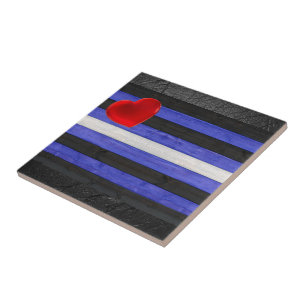 Azulejo De Cerâmica bandeira do orgulho de couro SlipperyJoe's preta a