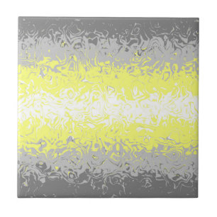 Azulejo De Cerâmica Bandeira do Orgulho Demigênero Abstrato Trippy Squ