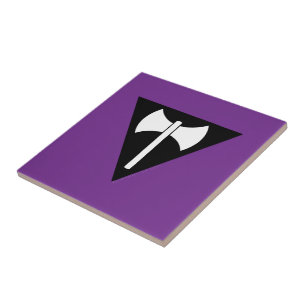 Azulejo De Cerâmica bandeira do orgulho lésbico SlipperyJoe feminista