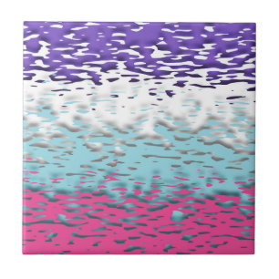 Azulejo De Cerâmica Bandeira do Orgulho Multissexual Funky Trippy Ripp