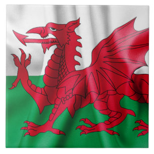 Azulejo De Cerâmica Bandeira do País de Gales