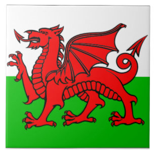 Azulejo De Cerâmica Bandeira do País de Gales