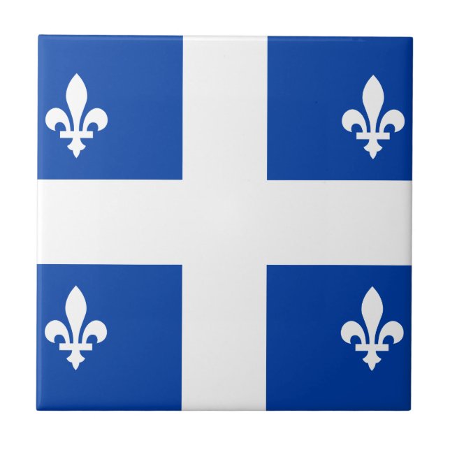 Azulejo De Cerâmica Bandeira do Quebec (Frente)