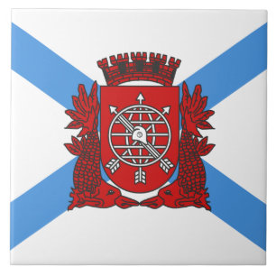Azulejo De Cerâmica Bandeira do Rio de Janeiro (Brasil)