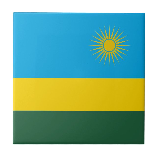 Azulejo De Cerâmica Bandeira do Ruanda (Frente)
