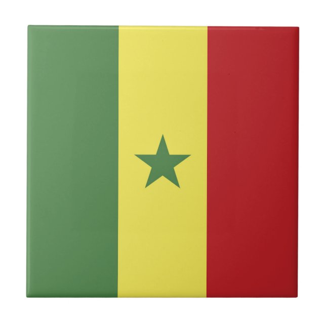 Azulejo De Cerâmica Bandeira do Senegal (Frente)
