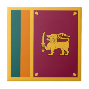 Azulejo De Cerâmica Bandeira do Sri Lanka