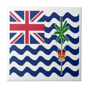 Azulejo De Cerâmica Bandeira do Território Britânico do Oceano Índico