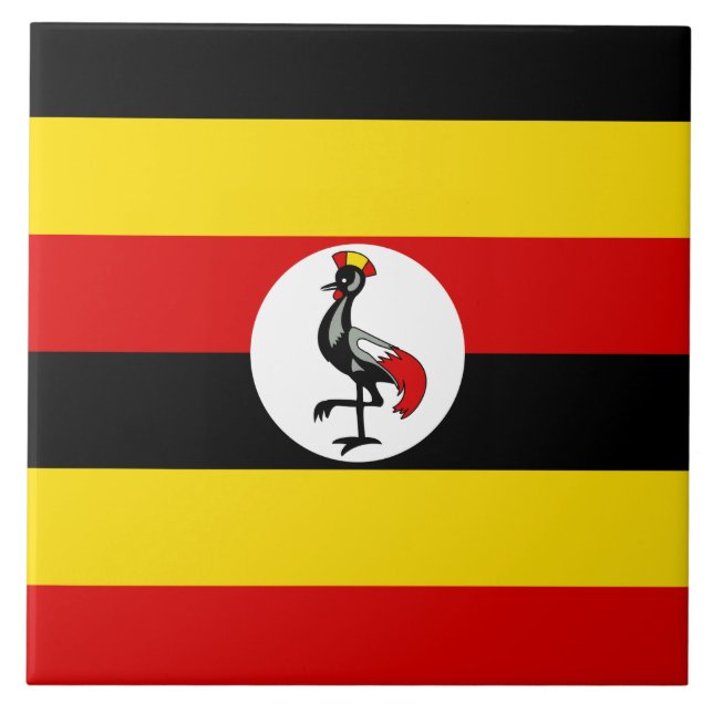 Azulejo De Cerâmica Bandeira do Uganda (Frente)