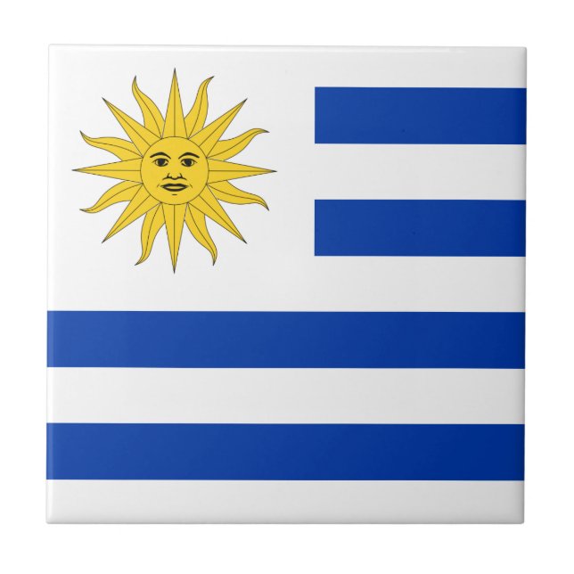 Azulejo De Cerâmica Bandeira do Uruguai (Frente)
