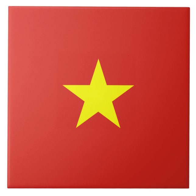 Azulejo De Cerâmica Bandeira do Vietname (Frente)