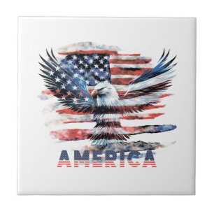 Azulejo De Cerâmica Bandeira dos Estados Unidos. América