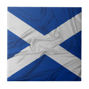 Azulejo De Cerâmica Bandeira enrugada de Scotland