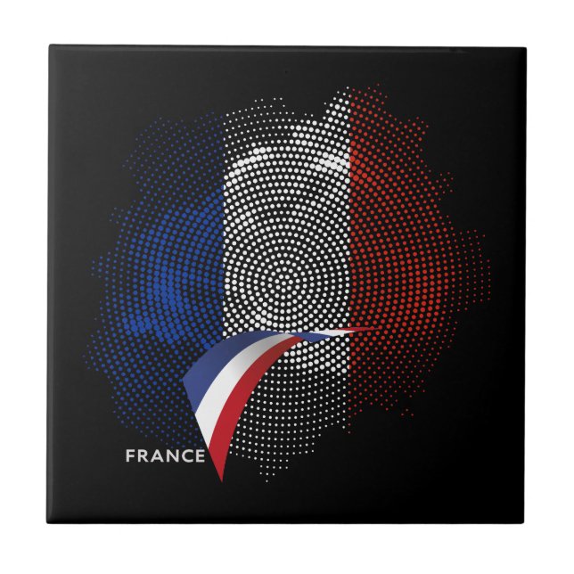 Azulejo De Cerâmica bandeira francesa (Frente)
