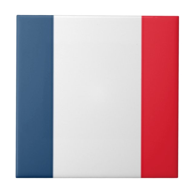 Azulejo De Cerâmica Bandeira francesa (Frente)