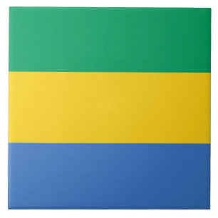 Azulejo De Cerâmica Bandeira Gabonesa (Gabão)