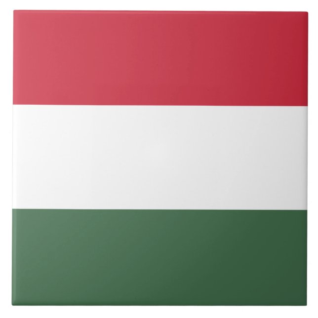 Azulejo De Cerâmica Bandeira Húngara (Frente)