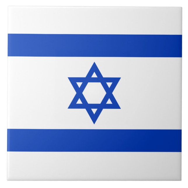 Azulejo De Cerâmica Bandeira israelita (Israel) (Frente)