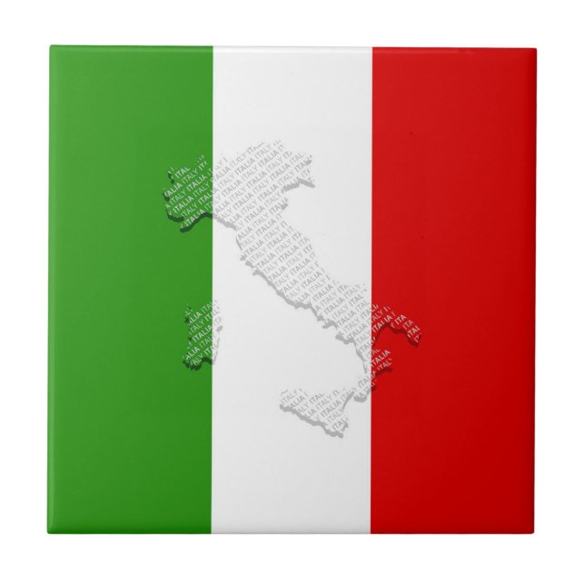 Azulejo De Cerâmica Bandeira italiana (Frente)