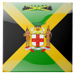 Azulejo De Cerâmica Bandeira jamaicana