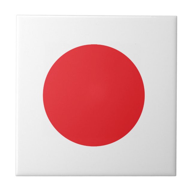 Azulejo De Cerâmica bandeira japonesa (Frente)