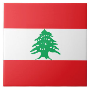 Azulejo De Cerâmica Bandeira Libanesa (Bandeira do Líbano)
