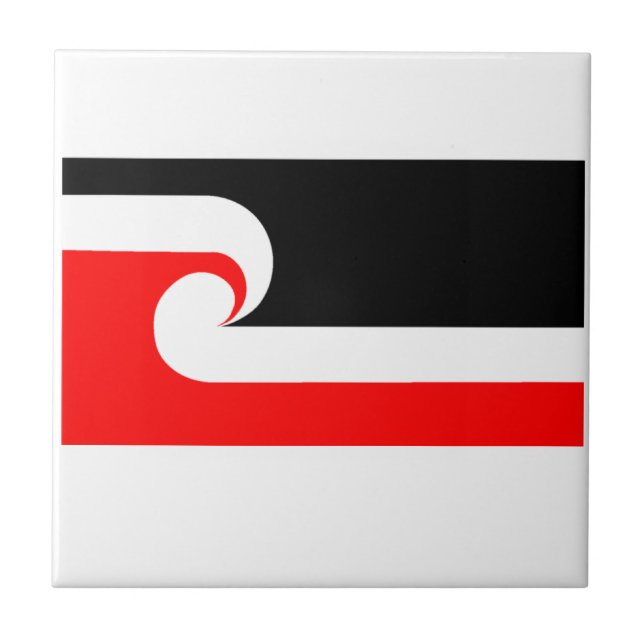 Azulejo De Cerâmica Bandeira maori (Frente)