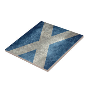Azulejo De Cerâmica Bandeira nacional de Scotland - versão do vintage