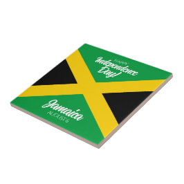 Azulejo De Cerâmica Bandeira Nacional do Dia da Independência da Jamai