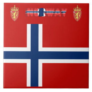 Azulejo De Cerâmica Bandeira norueguesa