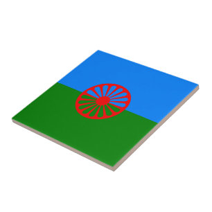 Azulejo De Cerâmica Bandeira oficial do cigano do Romani