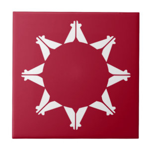 Azulejo De Cerâmica Bandeira Oglala Lakota Sioux
