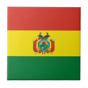 Azulejo De Cerâmica Bandeira Patriótica da Bolívia