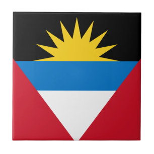 Azulejo De Cerâmica Bandeira Patriótica de Antígua e Barbuda