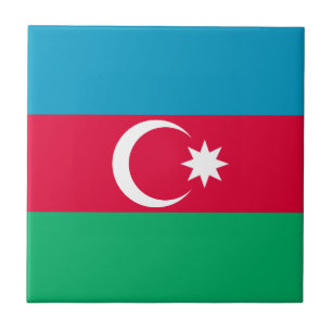 Azulejo De Cerâmica Bandeira Patriótica do Azerbaijão