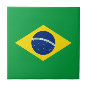 Azulejo De Cerâmica Bandeira Patriótica do Brasil