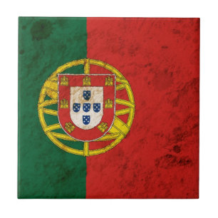 Azulejo De Cerâmica Bandeira portuguesa áspera