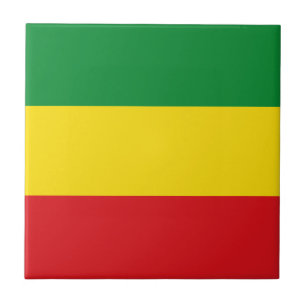 Azulejo De Cerâmica Bandeira Rastafári Rasta Etíope