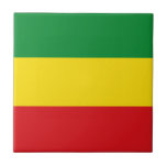 Azulejo De Cerâmica Bandeira Rastafarian Rasta Etiópia<br><div class="desc">As cores vermelha, verde e amarela representam a bandeira do Rastafarianismo, mas são também uma bandeira da Etiópia. Aqui está um presente rasta de alta qualidade e um design excelente para todos os rastafarianos. Visite nossa loja para encontrar presentes mais legal no rasta e outras ideias de presentes no mundo....</div>