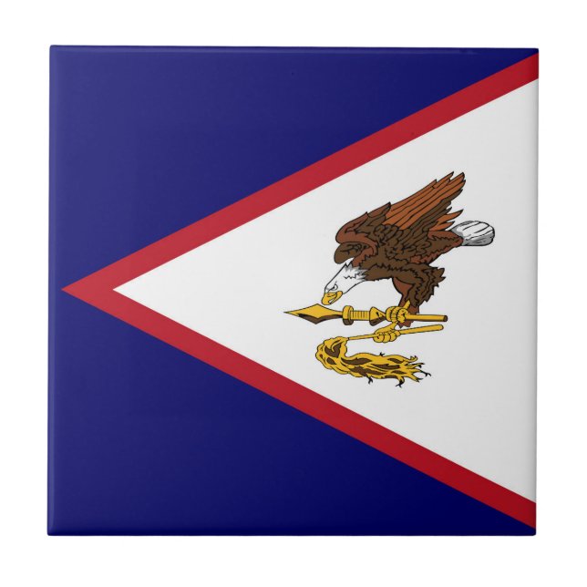 Azulejo De Cerâmica bandeira Samoa Americana (Frente)